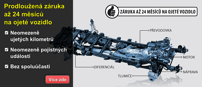 Prodloužená záruka až 24 měsíců na ojeté vozidlo